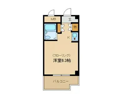 朝日プラザ梅田北デ・ラ・リブジェ(1K/9階)の間取り写真