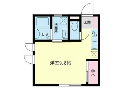 フォレスト根岸(ワンルーム/1階)の間取り写真