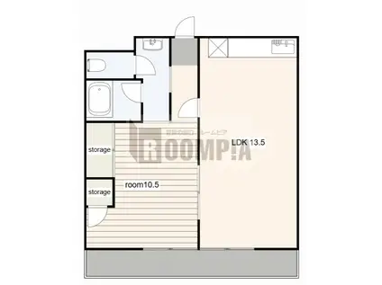 YOUハイツII(1LDK/1階)の間取り写真