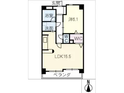 ベルヴィルVI(1LDK/2階)の間取り写真