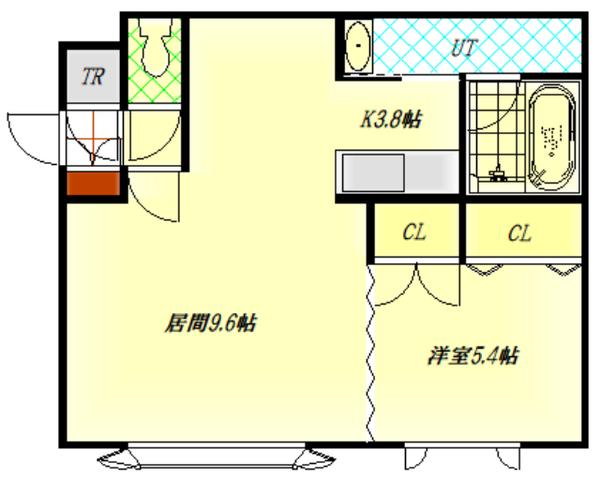 BOX.B(1LDK/2階)の間取り写真