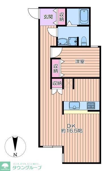 BRILLANTE PAWS 舎人(1LDK/2階)の間取り写真