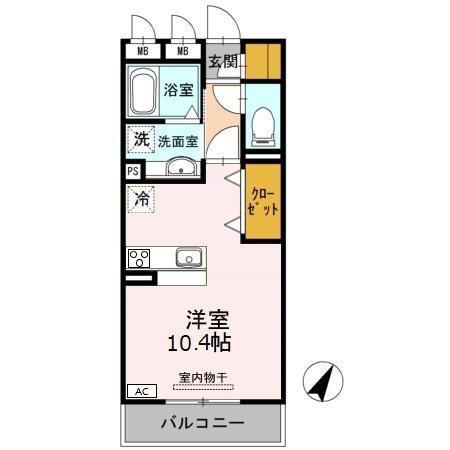 ロイヤル キャッスル(ワンルーム/2階)の間取り写真