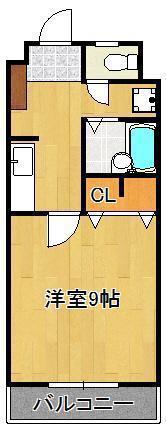 サクシード浅川(1K/3階)の間取り写真