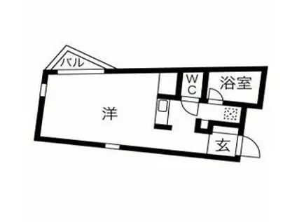 コスモリード高円寺サウス(ワンルーム/2階)の間取り写真