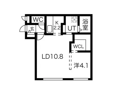 エフォート N11(1LDK/4階)の間取り写真