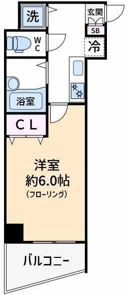 ドルチェ東京八重洲通(1K/2階)の間取り写真