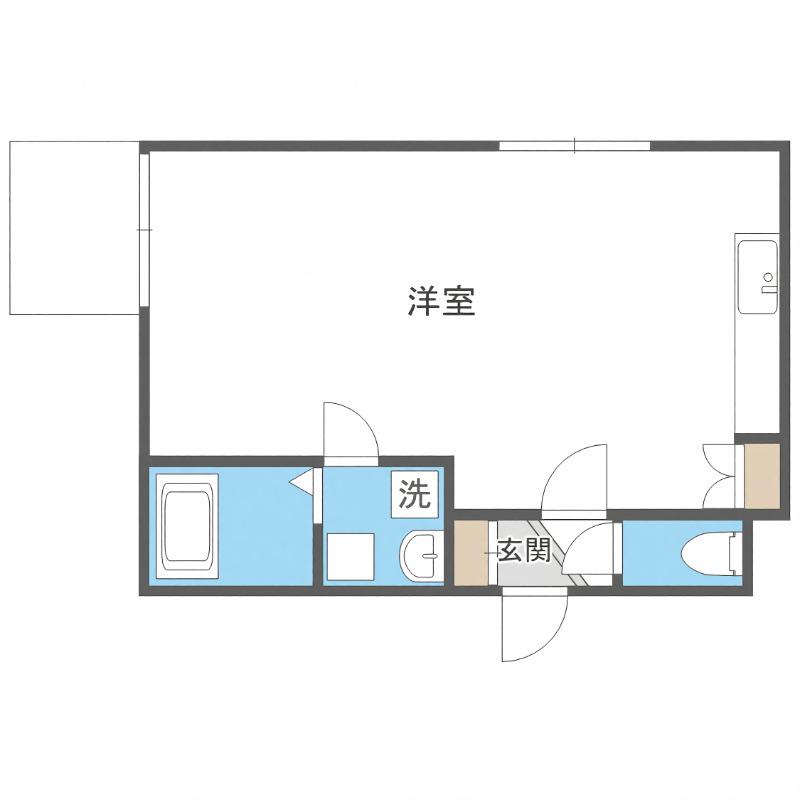 ラプラスワン(ワンルーム/3階)の間取り写真