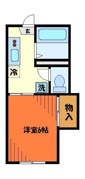 セピア百草園(ワンルーム/2階)の間取り写真