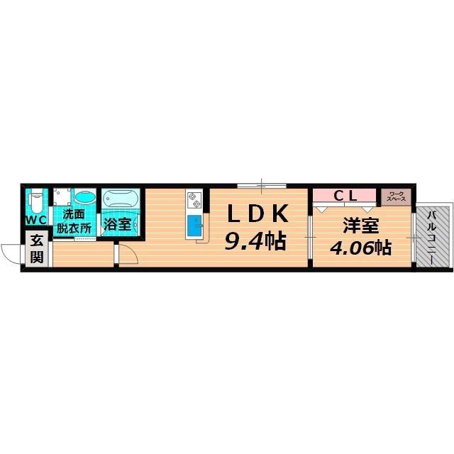 V-GRACE AKAGAWA(1LDK/6階)の間取り写真