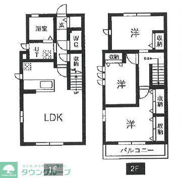 セゾンフローラ(3LDK/1階)の間取り写真