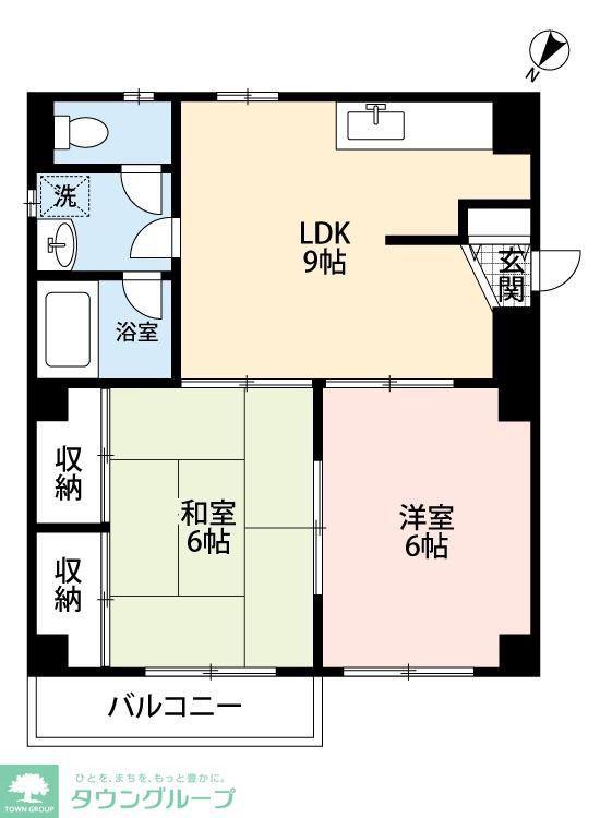 サンモリス(2LDK/3階)の間取り写真