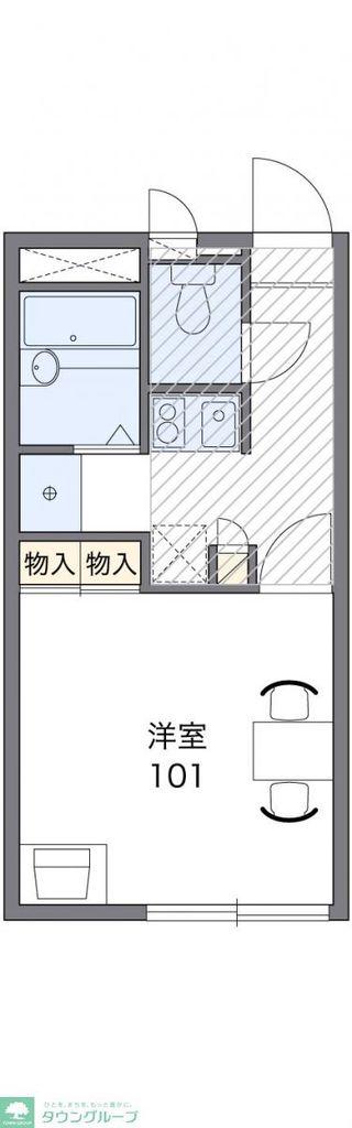 レオパレス桜町(1K/2階)の間取り写真