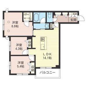 ブルームステージ(3LDK/2階)の間取り写真
