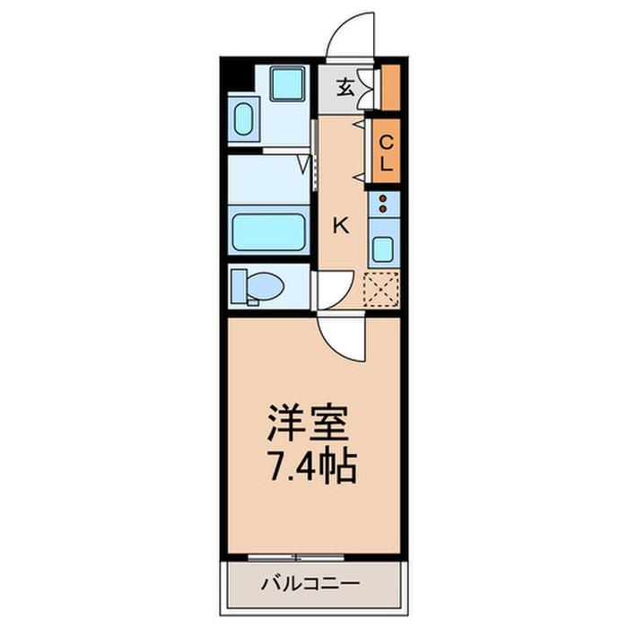 グランウェール(1K/3階)の間取り写真