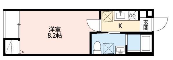 BRIX仙台長町(1K/3階)の間取り写真