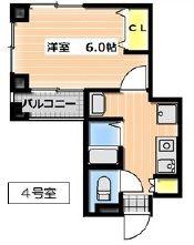 CITYSPIRE神戸元町II(1K/12階)の間取り写真