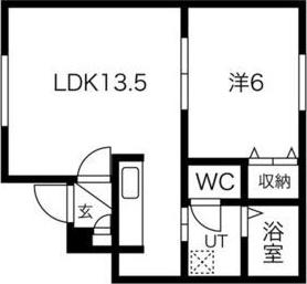 ソレアード(1LDK/2階)の間取り写真