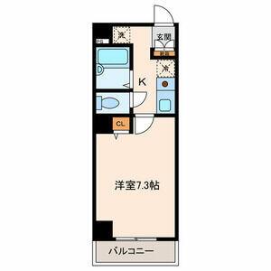 ドミサイル・チヨダ(1K/5階)の間取り写真