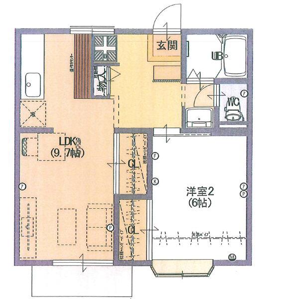 メゾン・ラヴェリテ(1LDK/2階)の間取り写真
