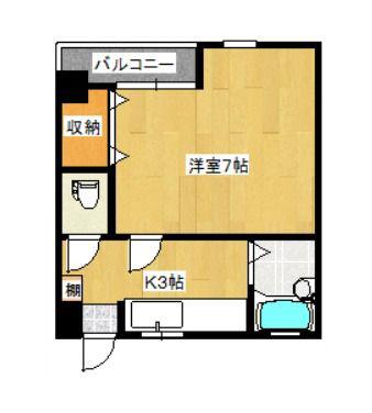 イモーレ真砂(1K/4階)の間取り写真