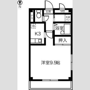 メルシー寿E(1K/4階)の間取り写真