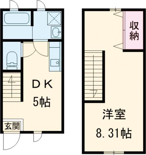 パルSENTOSA輝C棟(1K/1階)の間取り写真