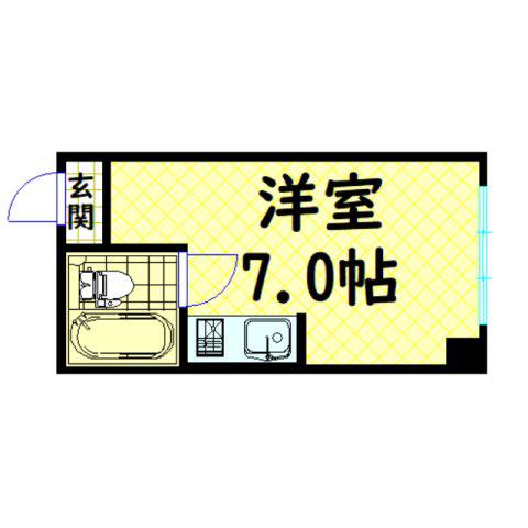 ラパンジール京町堀(ワンルーム/4階)の間取り写真