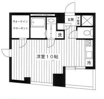 ルミエール広尾(ワンルーム/6階)の間取り写真