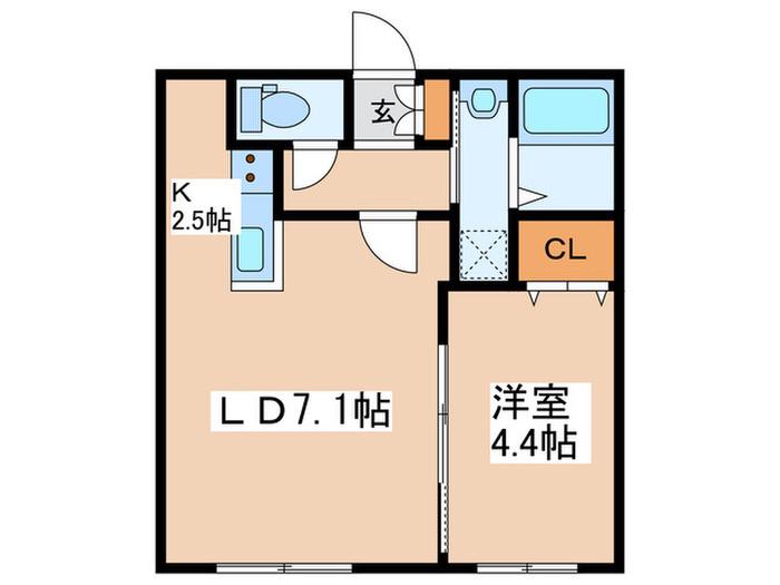 GRANZ (1LDK/4階)の間取り写真