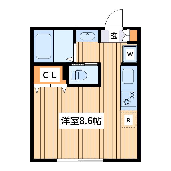 ラーク町田2(ワンルーム/2階)の間取り写真