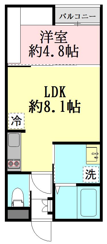 MYLFE(1LDK/2階)の間取り写真