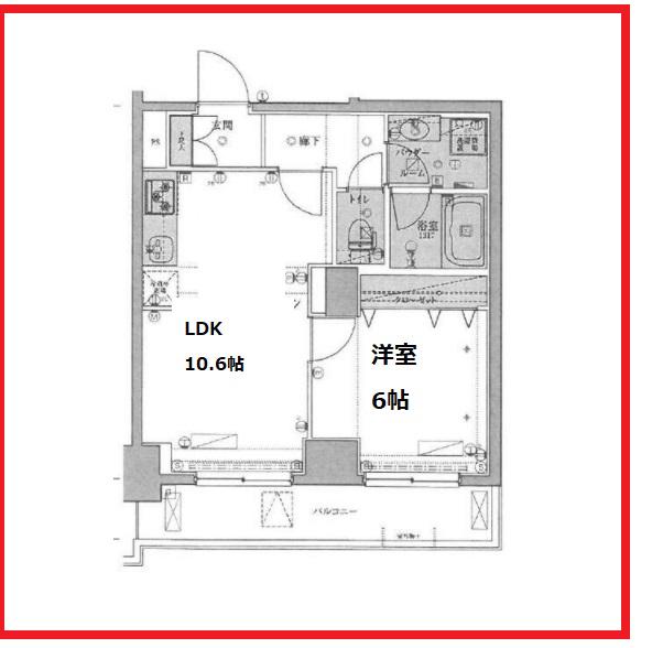 レグゼ東京ノースII(1LDK/1階)の間取り写真