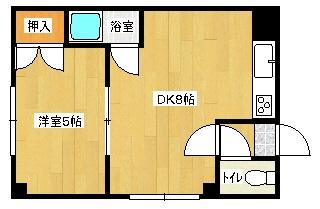 大和711MS(1DK/3階)の間取り写真