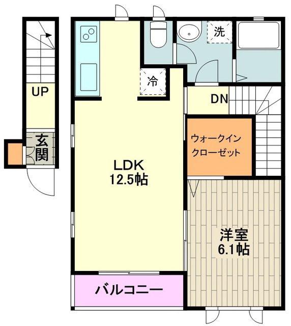 アザレアコート(1LDK/2階)の間取り写真
