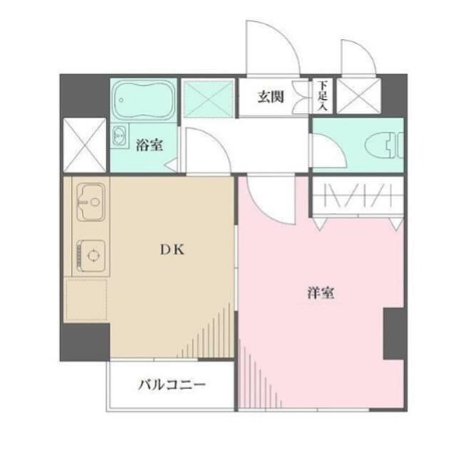 ワイズコープ(1DK/6階)の間取り写真