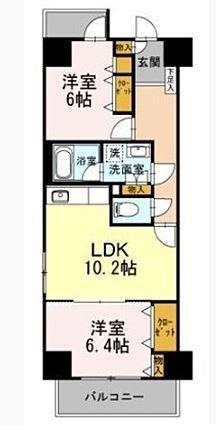 第2エコーピア(2LDK/7階)の間取り写真