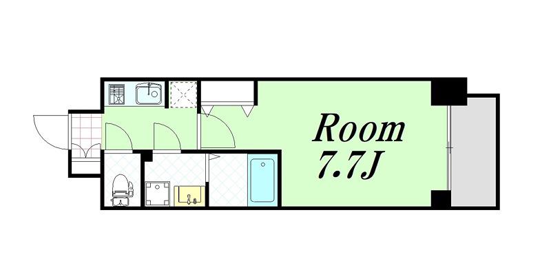 サムティ本町橋IIMEDIUS(1K/3階)の間取り写真