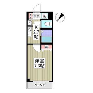 シャトール田口金沢八景(1K/4階)の間取り写真