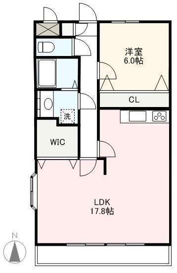 RIO・PLATINO(1LDK/2階)の間取り写真