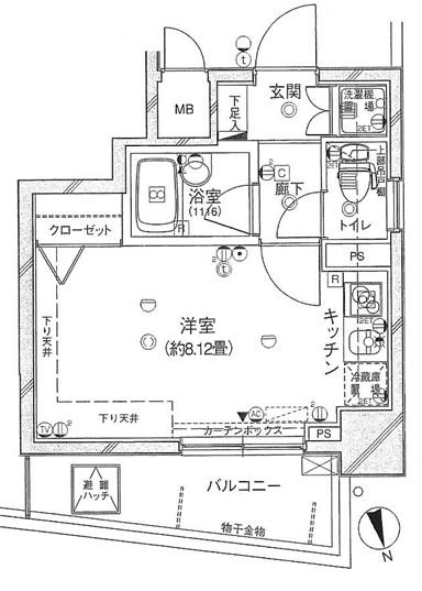 レガリアレジデンス早稲田イクス(ワンルーム/5階)の間取り写真