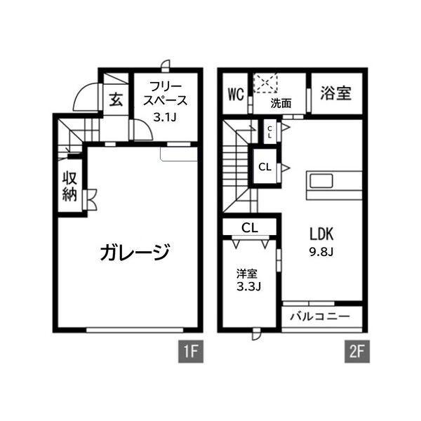 CERES HIKIYAMA BASE(2LDK/1階)の間取り写真