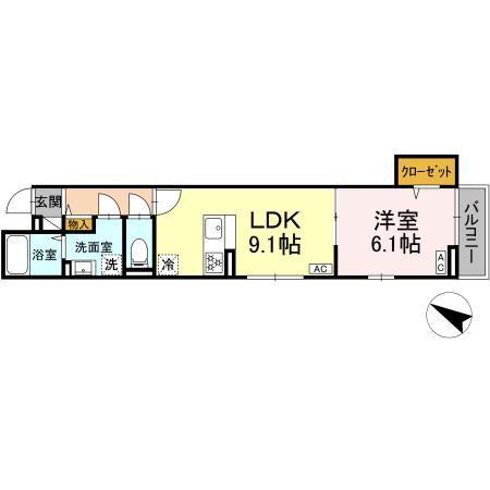 セレスティア大森東(1LDK/3階)の間取り写真