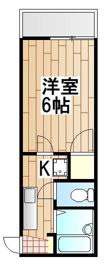 ヨーデルハイツ(1K/1階)の間取り写真