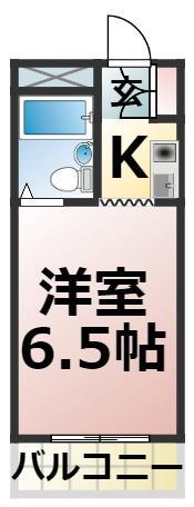 福繁屋ビル(ワンルーム/4階)の間取り写真