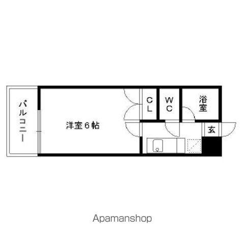 アクティアコート田島(1K/1階)の間取り写真