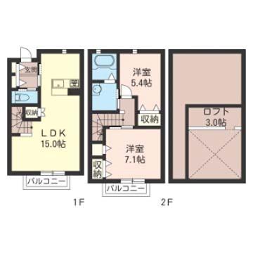サザンクロス七番館(2LDK/1階)の間取り写真
