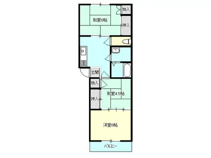 フェリーチェ駅北E(2K/2階)の間取り写真