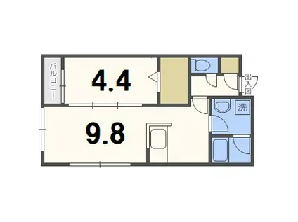LA MER(1LDK/5階)の間取り写真