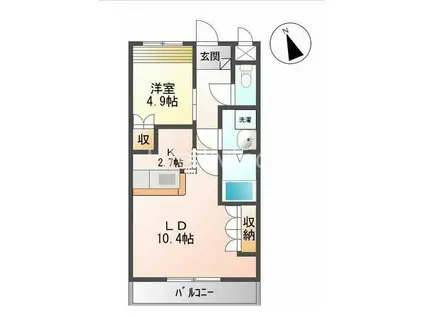 グランチェスタ(1LDK/1階)の間取り写真